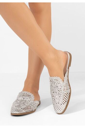 B T Shoes Saboti dama Myriam argintii