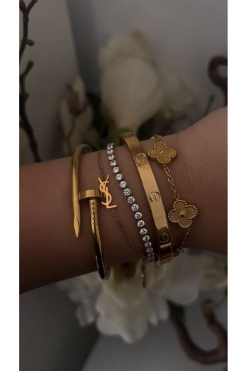 ElectraStore Luxury Alhambra Bracelet Set