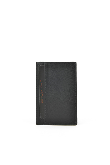 Ziya , Unisex Genuine Leather Card Holder 1539852Z03 Black