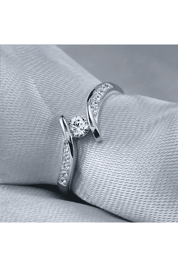 Belora Inel romantic cu detalii fine - 8