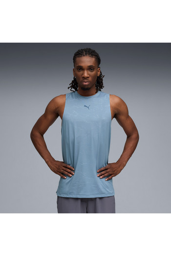 Puma Cloudspun Emboss Tank Men's Blue Training Tank