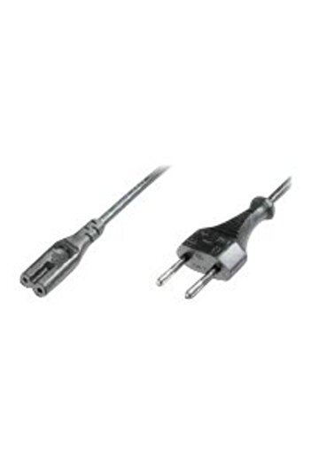 Digitus Cablu de alimentare | 1,8 m | Negru | Mufă Euro IEC 60320 C7 | Mufă Euro CEE 7/16 | 2 fire
