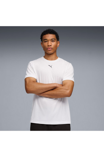 Puma Γραφικό εικονογραφημένο ανδρικό μπλουζάκι προπόνησης σε λευκό χρώμα