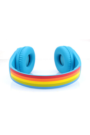 Gogen Decek wireless headphones for children, Bluetooth 5.2, limited volume, blue
