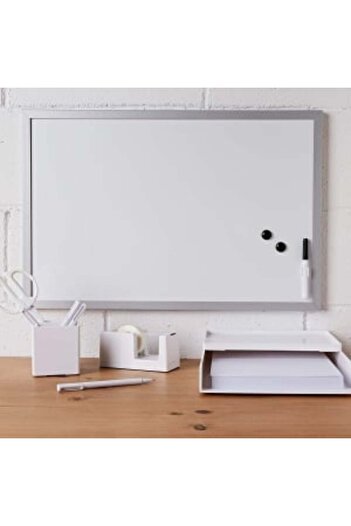 Herlitz Tablă albă magnetică cu ramă din lemn, dimensiuni 60x80cm