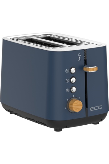 ECG ST 2768 Timber Petrol Toaster, 925 W, 2 slices, 7 levels, stainless steel, wooden elements