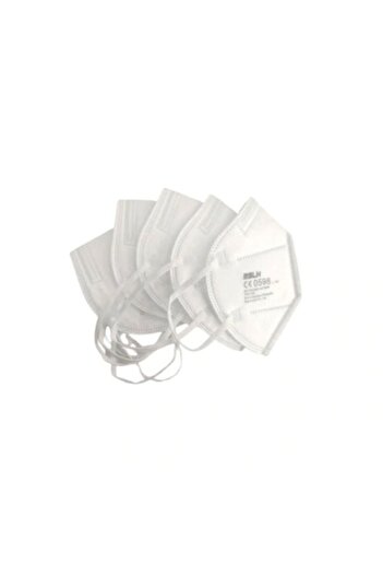 Mercaton Set of 20 KN95 protective mask with 5 layers CE0598, FFP2, CE certified, White