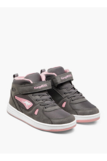 Kangaroos Girls' Panelled High Top Shoes with Hook and Loop Closure