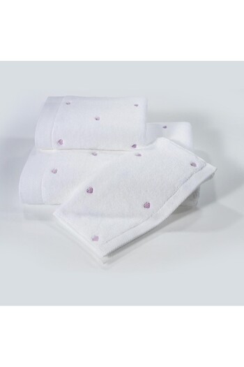 Soft Cotton Soft Cotton 100% Cotton 3-Piece White Embroidered Bath Towel Set 30x50+50x100+85x150 cm