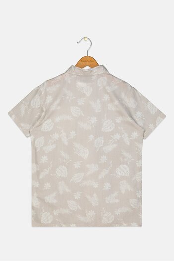 Scene & Heard Kids Boy Allover Print Casual Shirt, Grey
