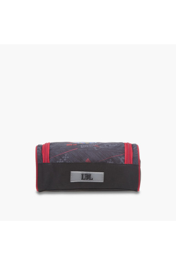 LBL by Shoexpress Graphic Print Pencil Pouch with Zip Closure - W 9 x H 21 x D 10 cm