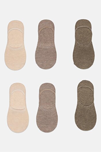 Dockers Men 6 Pairs Brand Logo Silicone Heel Socks, Multicolor