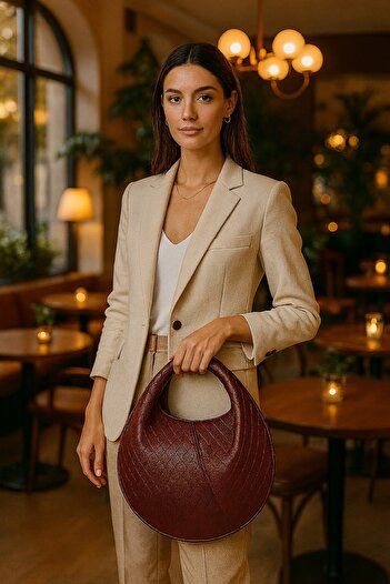Shoebuo Women's Knot Detailed Braided Bag
