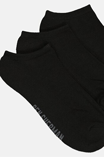 Ben Sherman Men 8 Pairs Brand Logo Ankle Cut Socks, Black