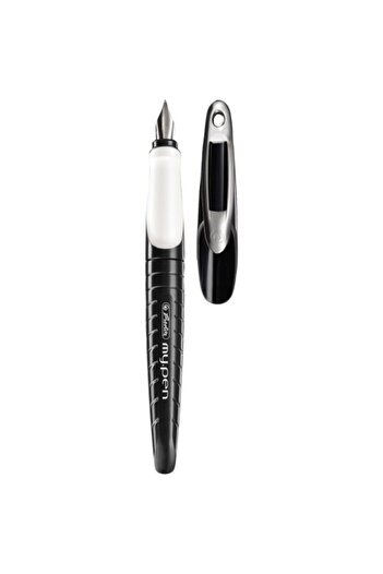 Herlitz Stilou My Pen M, Material Plastic, Culoare Negru/Alb
