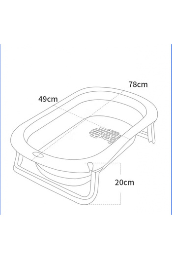 Little Mom Little Mom Foldable Bathtub with Thermometer and Baby Hammock Set Purple