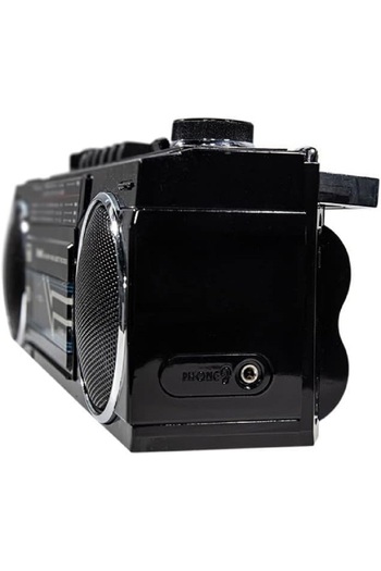 Trevi Vintage Boombox Radio Cassette Recorder with Cassette Recording from Radio, USB/SD Bluetooth Black
