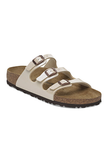 Birkenstock Women / Girls Slippers 1029818 Florida Bf Graceful Pearl White