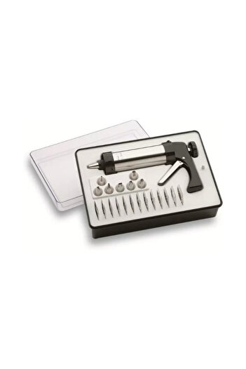Lacor Stainless steel gun and 20-piece set for decorating cakes and biscuits