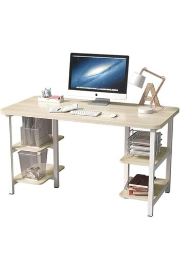 AGD Computer Desk with Storage Shelves