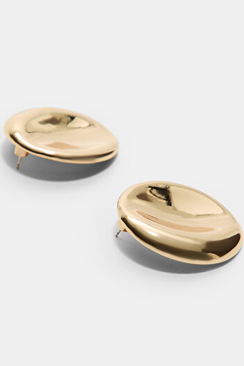 Stradivarius Oval metal küpe