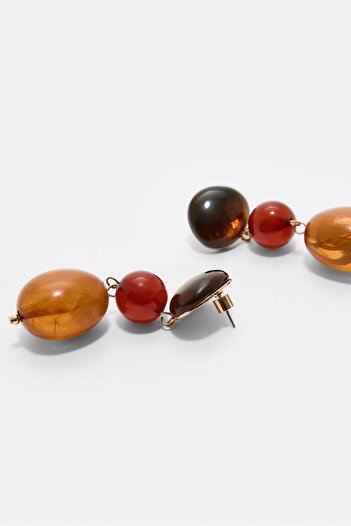 Stradivarius Uzun boncuklu küpe