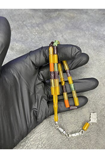 Mos Tespih Cut High-End Bonibon Crimping Amber Prayer Beads