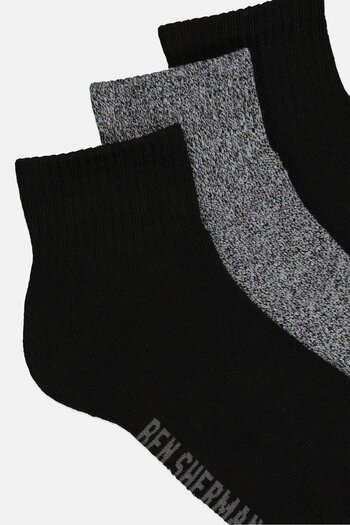 Ben Sherman Men 7 Pairs Brand Logo Quarter Cut Socks, Multicolor