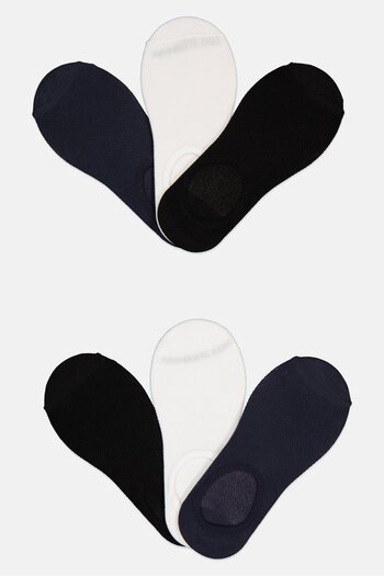Ben Sherman Men 6 Pairs Brand Logo Silicone Heel Socks, Multicolor