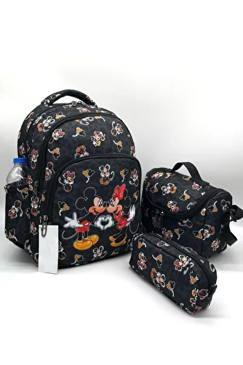 Bevitton Character Patterned Girl's Primary School Bag Girl's First School Bag Black