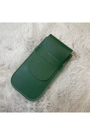 Choice green New Faux Leather Watch Storage Bag, Scratch-Proof Portable Watch Storage Bag, Travel Flip Cove