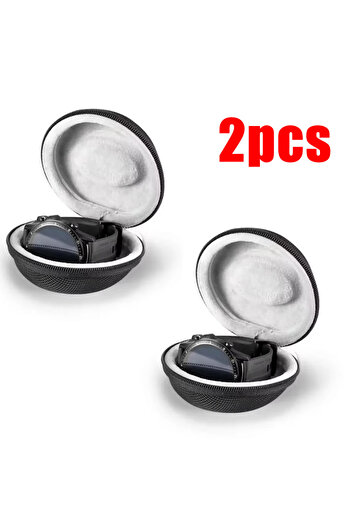 Choice 2pcs White black 1Pc Travel Case Portable Storage Box For Single Watch Shock And Impact-resistant Fo