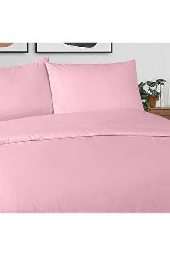 Altınbaşak Freesia King Size Ranforce Duvet Cover Set Powder (3 Pieces) King Size Duvet Cover Set