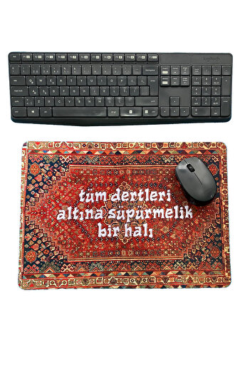 rakkun shop A Carpet That Sweeps All Worries Pattern Printed Mouse Pad (28X40 cm)