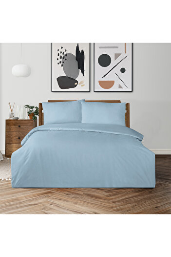 Altınbaşak Freesia Single Ranforce Duvet Cover Set Blue (2 Pieces) Single Duvet Cover Set