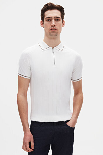 D'S Damat Ds Damat Regular Fit Ecru T-Shirt