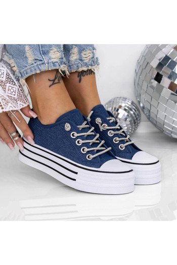 mei Pantofi Sport Dama cu Platforma 3AXJ6 Albastru
