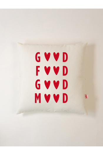 Galia Tasarım Good Food, Good Mood - Pillow Case 45X45 cm