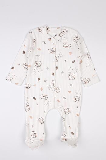 Mini Ropa Newborn Booties Jumpsuit Koala Printed Snap Fastener Baby Romper