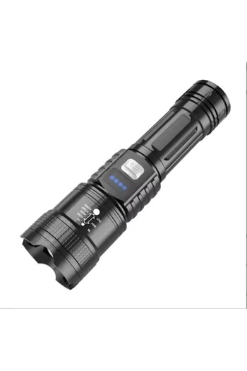 OEM Powerful LED tactical flashlight, telescopic zoom, with external battery, 1000 lumens