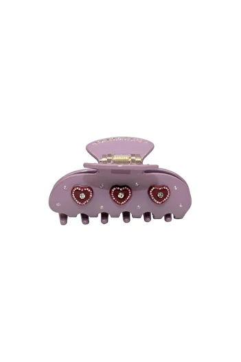 Roberta Lorenz Women's Heart Crystal Stone 8 cm Acetate Buckle