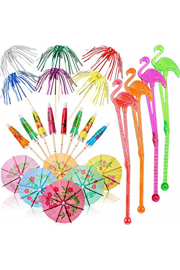 OEM Set of 90 decorations for Patelai party, plastic/paper/foil, multicolor