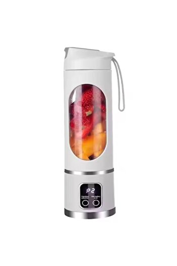 OEM Blender portabil 450ml, USB, 12 lame din oțel inoxidabil, 50W, 18000 rpm, afișaj LED, mâner din silicon