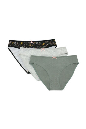 Henderson Panties set Which combine elegance with comfort & Soft cotton & Plain pattern & 3 psc. | Mi-Mi