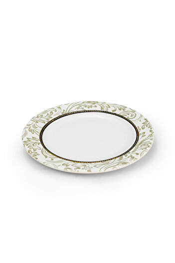 Edessa Ceramic Elana 20Cm Round Dessert Plate, White