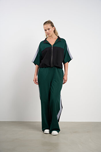 HANIQA Γυναικείο Σετ Φόρμας Plus Size Garnished Κατάλληλο για το Καλοκαίρι