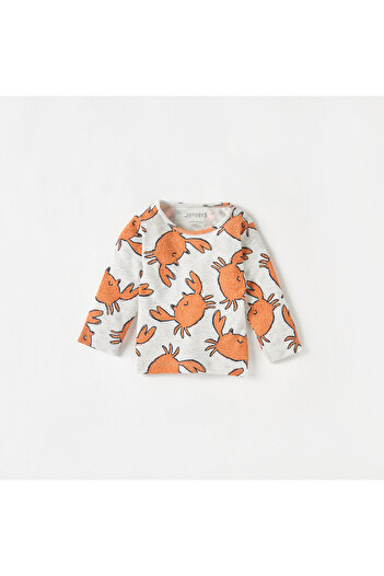 Juniors All-Over Crab Print T-shirt and Pyjama Set