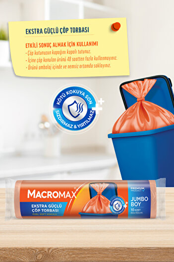 MACRO MAX Extra Strong Garbage Bag Jumbo Size - 10 X 3 Pieces
