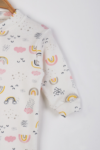 e-çocuk Patterned Mixed Figure Baby Rompers - 1507