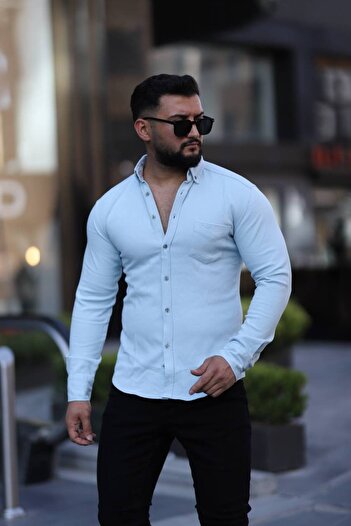 Klothy Cămașă de iarnă pentru bărbați cu o singură buzunară 493